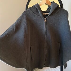 Athleta Gray Green Knit double Zip-Up with hood